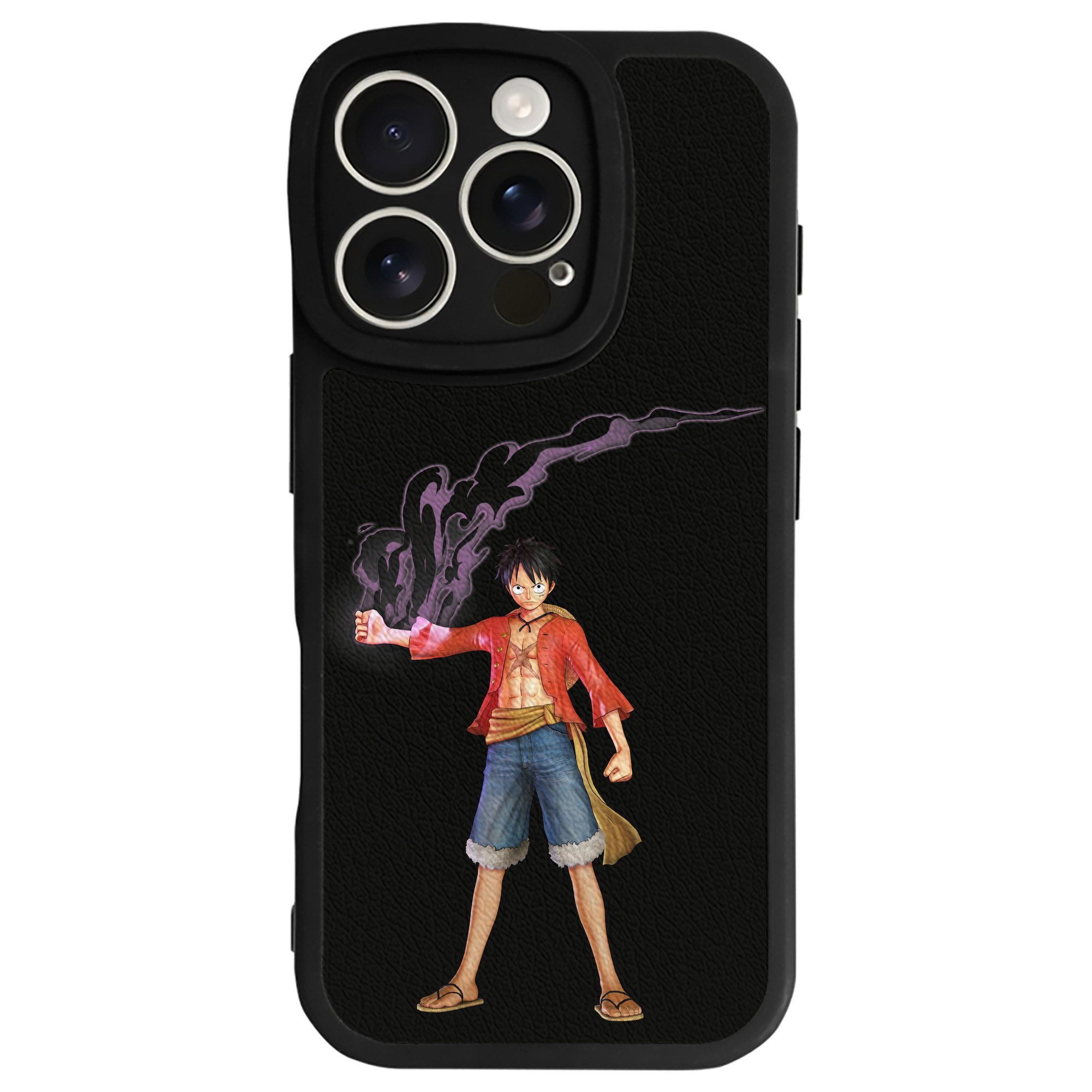 （画像用） ワンピース モンキー・D・ルフィ ONE PIECE Monkey D. Luffy 【iPhone 16シリーズ対応】シリコンスマホケース（レザー調） 材質：シリコン